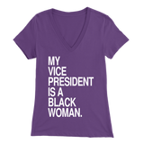 My VP is a Black Woman Short-Sleeve (Women's V-cut)