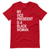 My VP is a Black Woman Short-Sleeve Unisex T-Shirt (white text)