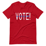 Vote! Short-Sleeve Unisex T-Shirt (blue text)