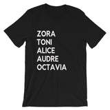 ZORA TONI ALICE AUDRE OCTAVIA Black Unisex T-Shirt
