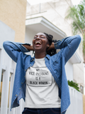 My VP Is a Black Woman Short-Sleeve Unisex T-Shirt (black text - framed)