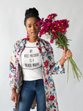 My VP Is a Black Woman Short-Sleeve Unisex T-Shirt (black text - framed)