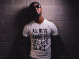 All We've Done... Unisex Short Sleeve White V-Neck T-Shirt