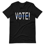 Vote! Short-Sleeve Unisex T-Shirt (blue text)