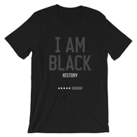 I AM BLACK History Short-Sleeve Black Unisex T-Shirt