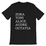 ZORA TONI ALICE AUDRE OCTAVIA Black Unisex T-Shirt