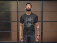 I AM BLACK History Short-Sleeve Black Unisex T-Shirt