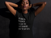 ZORA TONI ALICE AUDRE OCTAVIA Black Unisex T-Shirt